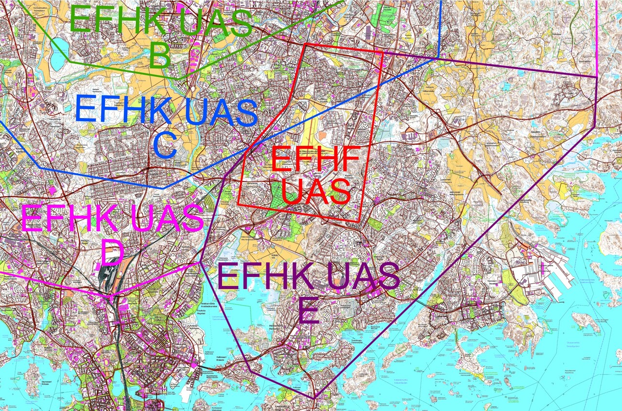 Helsinki-Malmi (EFHF) rajoittava UAS-ilmatilavyöhyke | Droneinfo