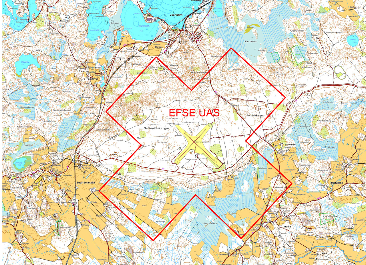 Selänpää (EFSE) rajoittava UAS-ilmatilavyöhyke | Droneinfo