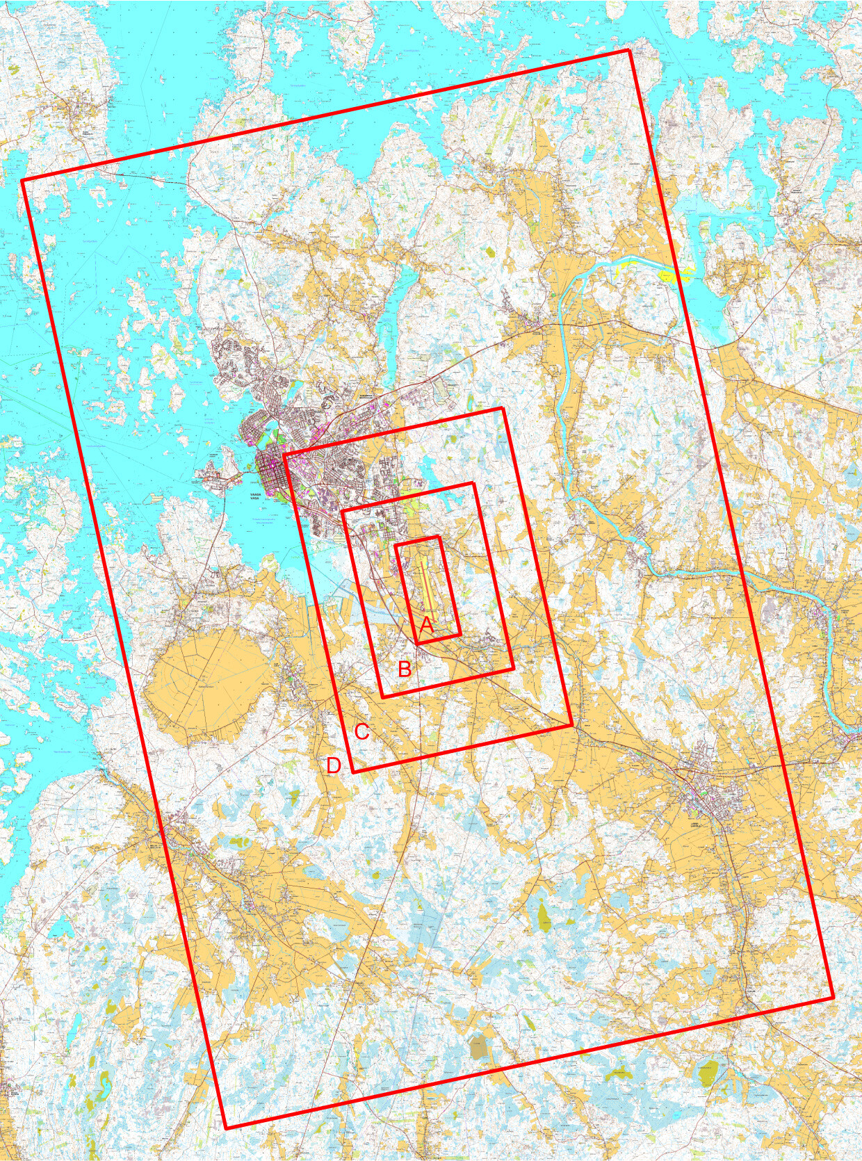 Vaasa (EFVA) rajoittava UAS-ilmatilavyöhyke | Droneinfo